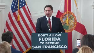 Governor Ron DeSantis Holds a Press Conference in Miami Beach