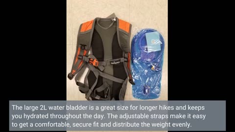 Buyer Comments: Unigear Hydration Pack Backpack with 70 oz 2L Water Bladder for Running, Hiking...