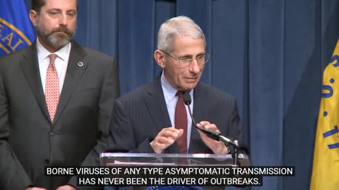 Fauci : Outbreaks Not Driven By Asymptomatic Carriers