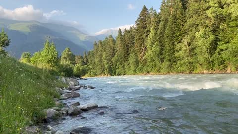 nature - the amazing nature river running - نهر يجري الطبيعة طبيعة سجية temper nature