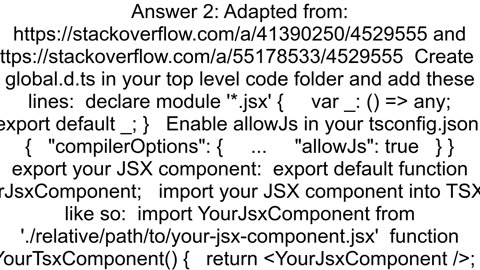 Importing jsx in tsx