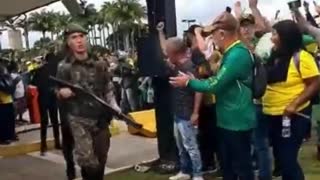 8th January: BRAZIL: Military standing with the people? 🧐 👊
