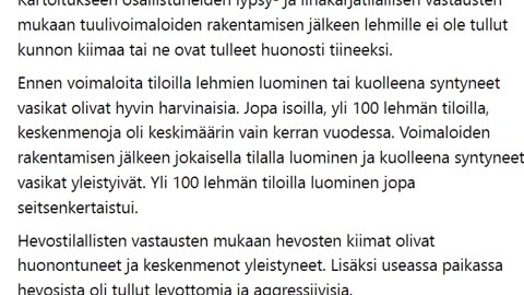 Tuulivoima tuhoaa ihmisten ja eläin­ten ter­vey­den