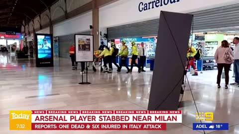 Arsenal player one of six stabbed at Italian supermarket