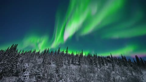 Stunning Full Moon Aurora Borealis