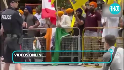 Khalistanis Disrespect Tricolour In Canada; Watch Big Faceoff Between Indians & Separatists
