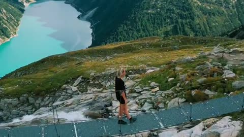 Hanging bridge in Austria