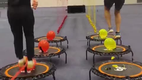 Our MOST INTENSE Balloon Popping Race!! #race #balloons #playtime