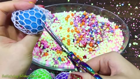 Makeup and FLOAM random into GLOSSY Slime !!! Satisfying Slime video