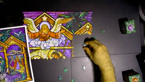 Stained Glass Nativity Jigsaw Day 3 - Just Rest Your Eyes (JRYE#493)