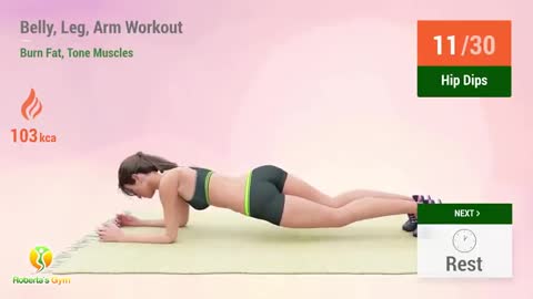 BELLY + LEGS + ARMS WORKOUT - BURN FAT, TONE MUSCLES