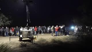 AN ENORMOUS SINGLE GROUP OF NEARLY 700 MIGRANTS CROSSED ILLEGALLY INTO EAGLE PASS, TX DURING THE...