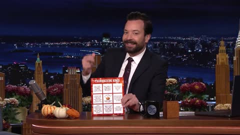 Jimmy Fills Out His Thanksgiving Bingo Card The Tonight Show Starring Jimmy Fallon