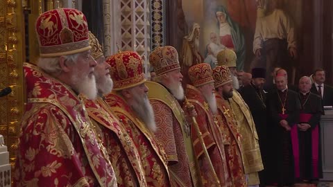 Ereticii Ecumenisti Kiril al Rusiei, Alfeev "Liturghie" cu VATICANISTI in IMPREUNA RUGACIUNE,Moscova