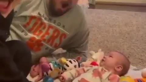 Baby speaking for the first time