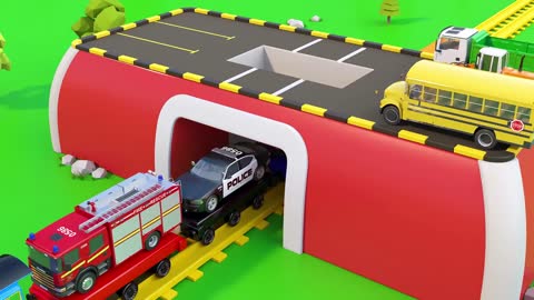 Magic Train fot Children | Vehicles - Cartoon Videos | Toy Trucks for Kids Toddlers-5
