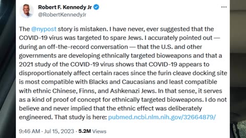 Did RFK Jr. REALLY Claim COVID-19 Was "Engineered" to Spare Jews?