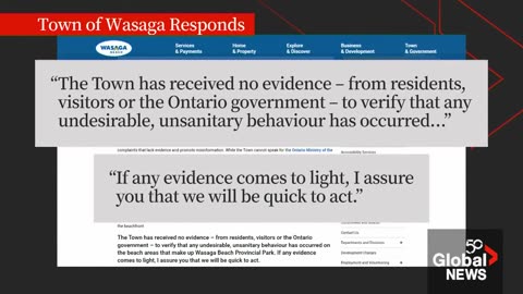 Poop on the beach? Ontario mayor calls on Ford to clear up social media "misinformation”