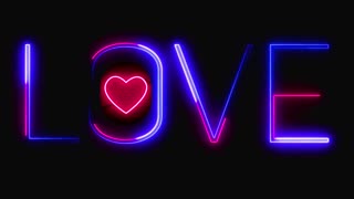 349. Love😌Flashing Romantic Night Heart Neon