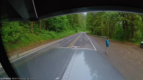 Dashcam Captures Apparent Suicide Attempt on Highway