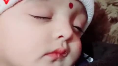 cute baby girl sleeping