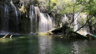 Waterfalls With Relaxing Background Music