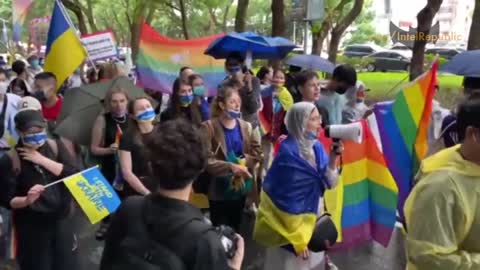 A gay pride parade in support of Ukraine was held in TAIWAN