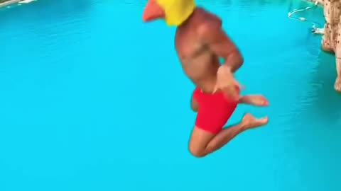 Swimming funny video