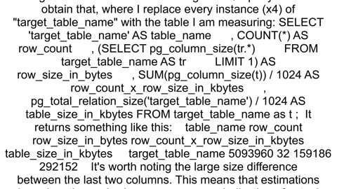 How to get each row size of a particular table in postgresql