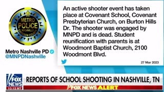 🚨 Reports of school shooting in Nashville Tennessee