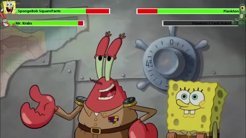 The SpongeBob Movie: Sponge Out of Water (2015) Food Fight with healthbars