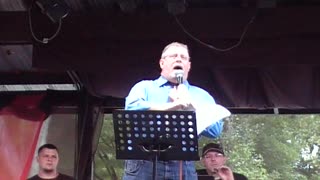 Pastor Jack Martin speaks at Deland Rally Blackrobe Regiment