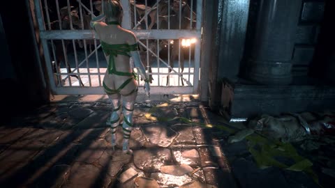 Resident Evil 2 Remake Claire Christmas Girl Xmas Green Gift Tape Walking /Biohazard 2 mod [4K]