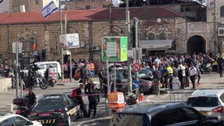 Several people injured when car slams into crowd on busy Jerusalem street, suspected terror attack
