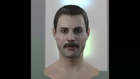 3d model Freddie Mercury head V2