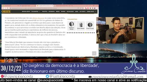 ‘O oxigênio da democracia é a liberdade’, diz Bolsonaro em último discurso.