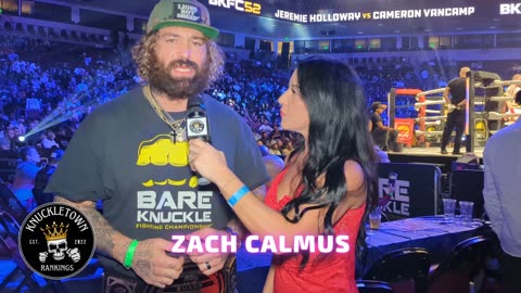 Fan Favorite Zach Calmus Hypes the Crowd at BKFC 52 at Bare Knuckle Event