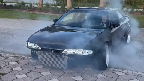 Skyline burning tires