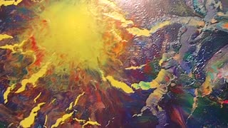 "Rainbow Dragons Breath" 30"-40" Gallery Canvas by KOTO #art #arte #acrylic #painting