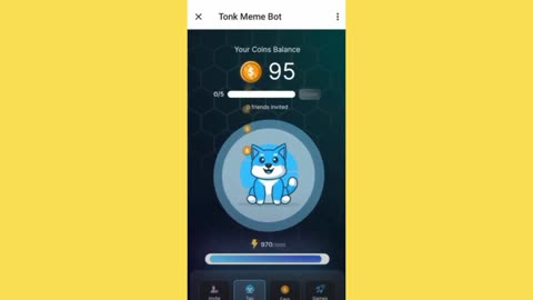 new mining mini app bot telegram TONK MEME