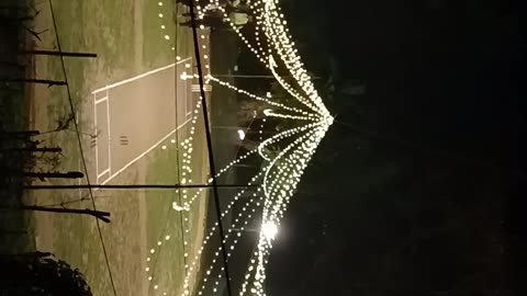 Cricket ground in night