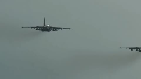 Su-25 attack aircraft of the Eastern Military District in action