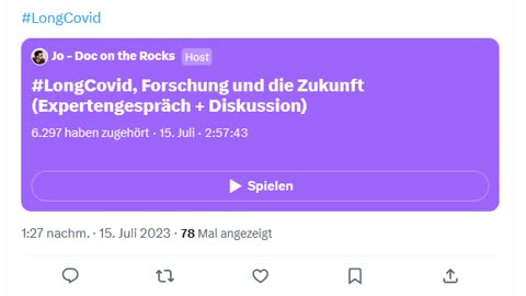 22.07.2023 - Twitter Space Thema Long Covid, Impfschäden, ect Teil 1