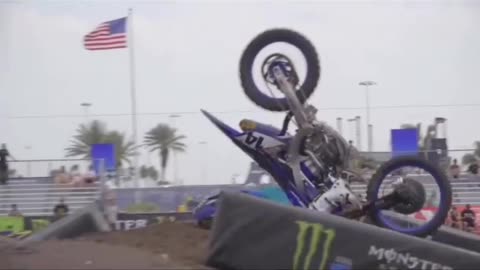 Motocross. Huge crash at Daytona