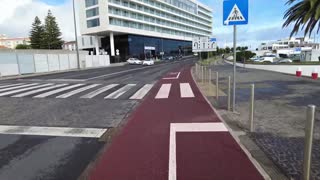 Bike ride from Ponta Delgada to Sao Roque Azores Portugal on Bicycle path - 08.10.2022