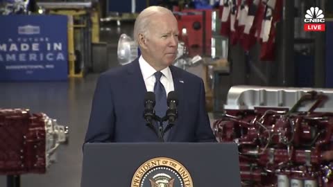 Biden: "Let me start off with two words: Made in America"