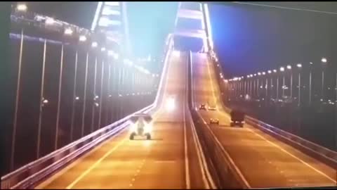Crimea bridge explosion moment