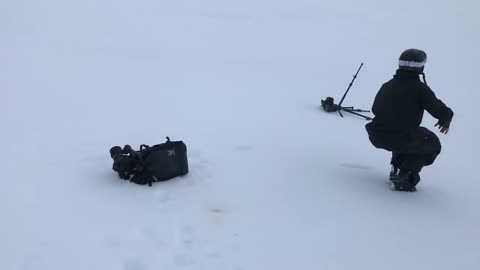 Skiing Downhill While Styling Crashes Directly Into Cameraman