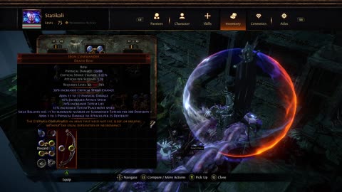 POE SSF Crucible Unique Death Bow Iron Commander