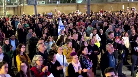 Rally in Tel Aviv for Gaza hostages to be freed